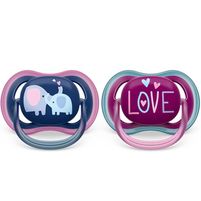 Avent Chupetes Ultra Air Elefantes/Love18 m + (2 Unidades)