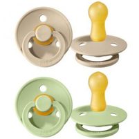 Bibs Pack 2 Chupetes Colour Latex Sand/Pistachio