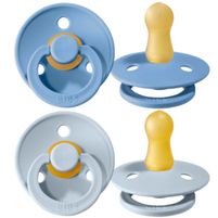 Bibs Pack 2 Chupetes Colour Sky Blue/Baby Blue