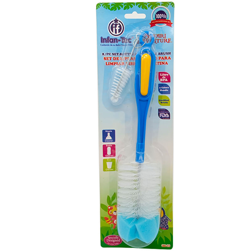 Infan-Tec-Set-De-Cepillo-Para-Limpiar-Biberon-Y-Tetina