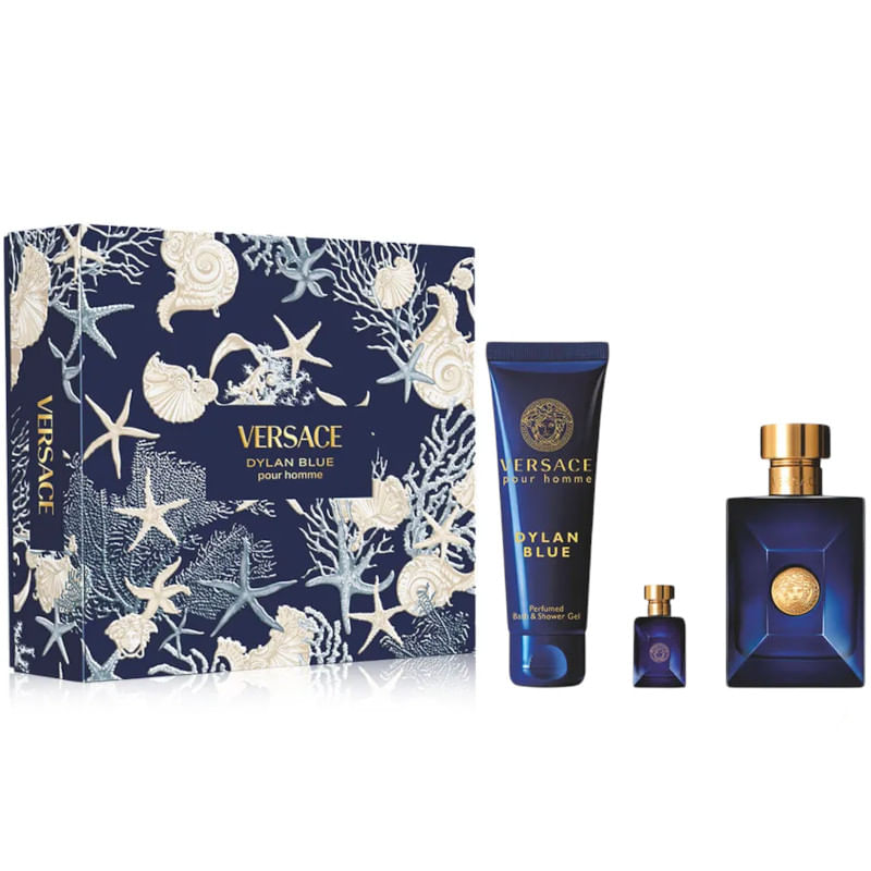 Versace-Set-Dylan-Blue-Pour-Homme-EDT-100-ml---Shower-Gel-150-ml---Mini-Talla-5-ml-