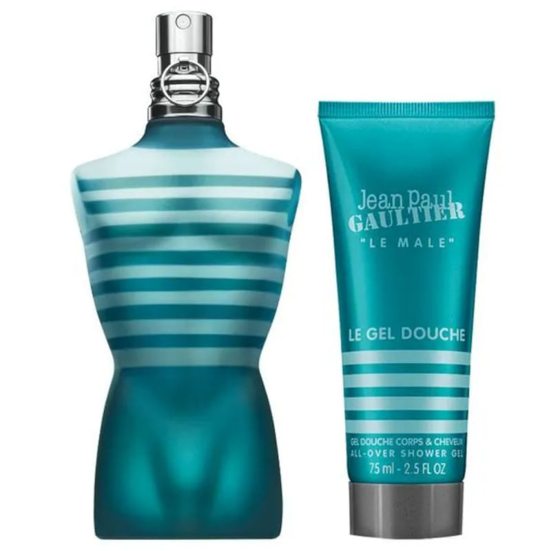 Jean-Paul-Gaultier-Set--Le-Male--EDT-125-ml---Gel-De-Ducha-Y-Cabello-75-ml-