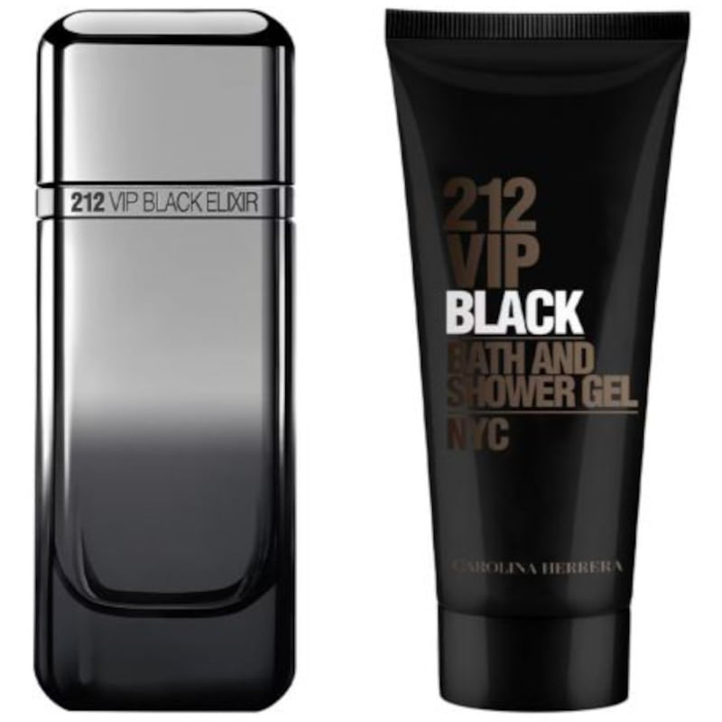 Carolina Herrera Set 212 Vip Black Elixir EDP 100 ml Gel De Baño