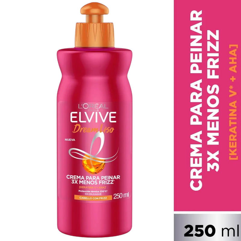 Elvive-Crema-Para-Peinar-Dream-Liso---Cabello-Con-Frizz-250-ml