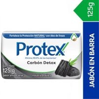 Protex Jabón Antibacterial Carbón Detox 125 g