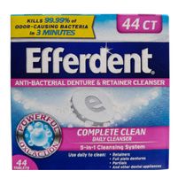 Efferdent: Limpiador de Prótesis y Retenedores - 44 Tablets