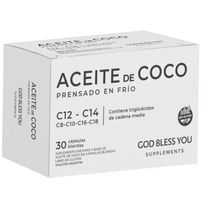 God Bless You Aceite De Coco (C12-C14) 30 Cápsulas