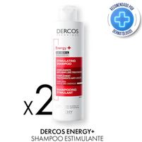 Vichy Combo Dercos: 2 Champu  Estimulante Energy+ (200 ml C/u)