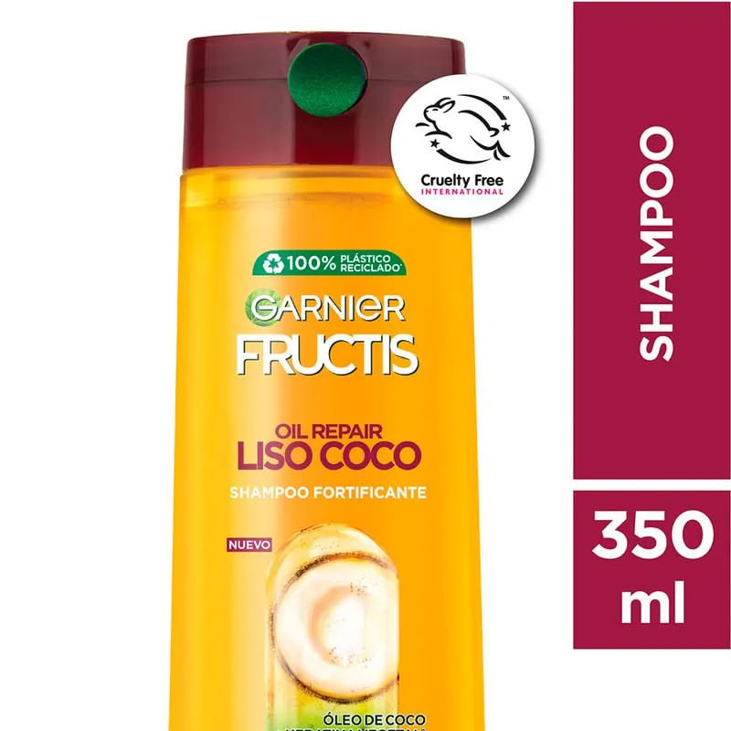 Fructis Shampoo Liso Coco Fortificante 350 ml